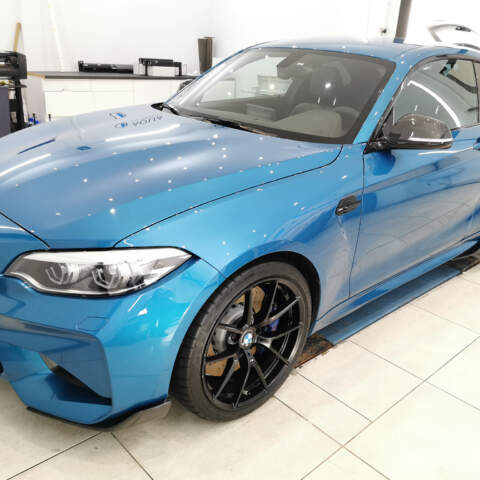 Bmw M2 folia ochronna Aqua Shield PRO na full front, powłoka ochronna lakieru, szyby i felgi