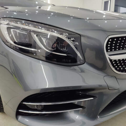 Mercedes CLS aplikacja folii full front, powłoka e coating na lakier, na szyby i na felgi-01